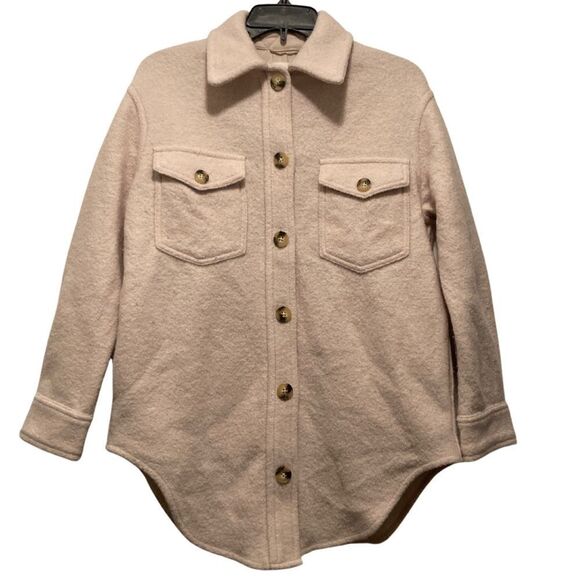 NWOT Aritzia Wilfred Free Ganna Shacket in Heather Bone - Picture 4 of 13